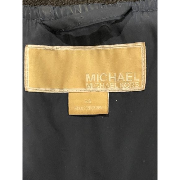 Michael Kors Womens Jacket Goose Down Insulated Quilted Full Zip Up Blue Size XS - Picture 6 of 11